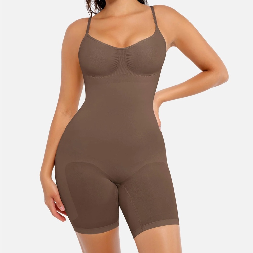 Seamless Brown Shapewear Bodysuit - Picture 2 of 16
